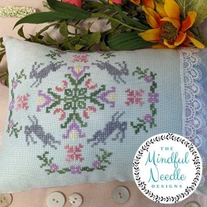 Bunny Hop - Mindful Needle - Cross Stitch Pattern