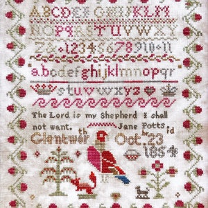 Jane Potts 1854 - Lucy Beam Love in Stitches - Cross Stitch Pattern