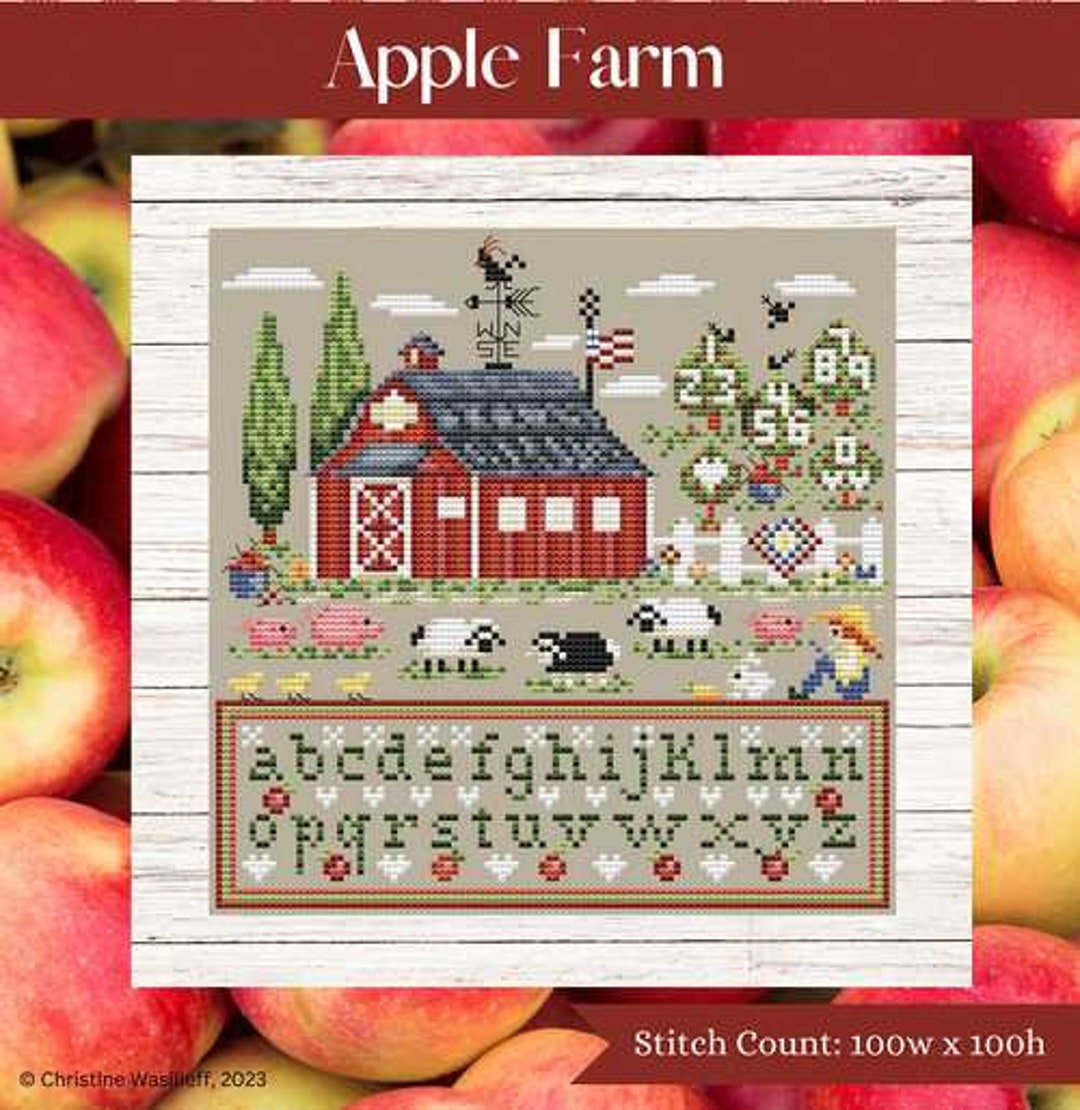 Apple Farm - Shannon Christine Designs - Cross Stitch Pattern - Etsy
