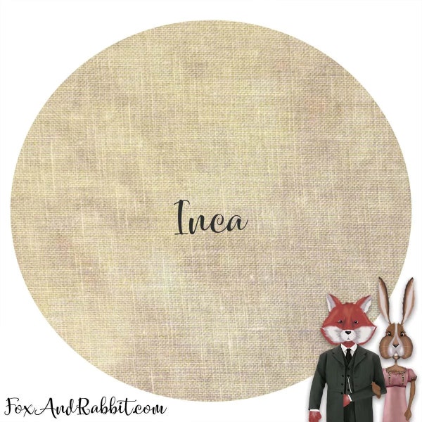 36 Count Linen - Inca - Fox and Rabbit