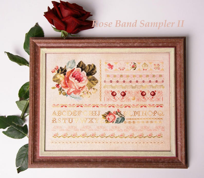 Rose Band Sampler II - Samplers and Primitives - Cross Stitch Pattern ...