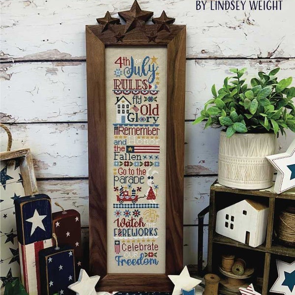 4th of July Rules - Primrose Cottage Stitches - Cross Stitch Patterns