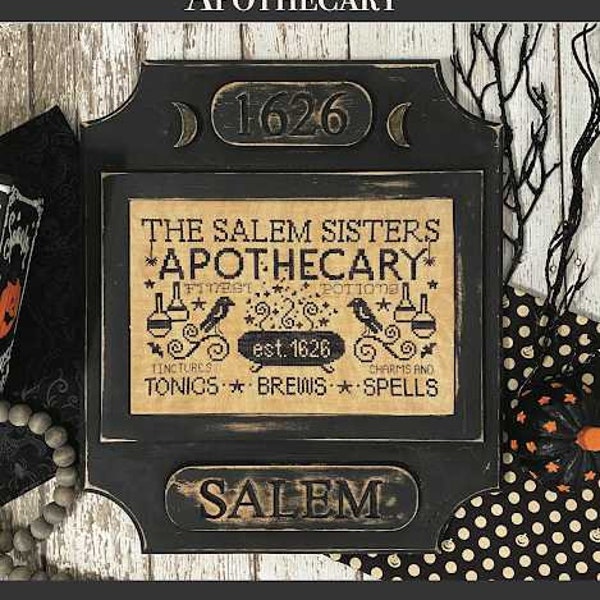 Personalized Halloween Wooden Sign - Gift Idea For Halloween/ Witch/ Pagan/ Wicca Decor - The Salem Sisters Apothecary main image 1
