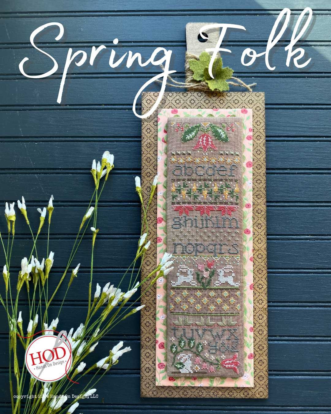 Spring folk hands on design cross stitch etsy