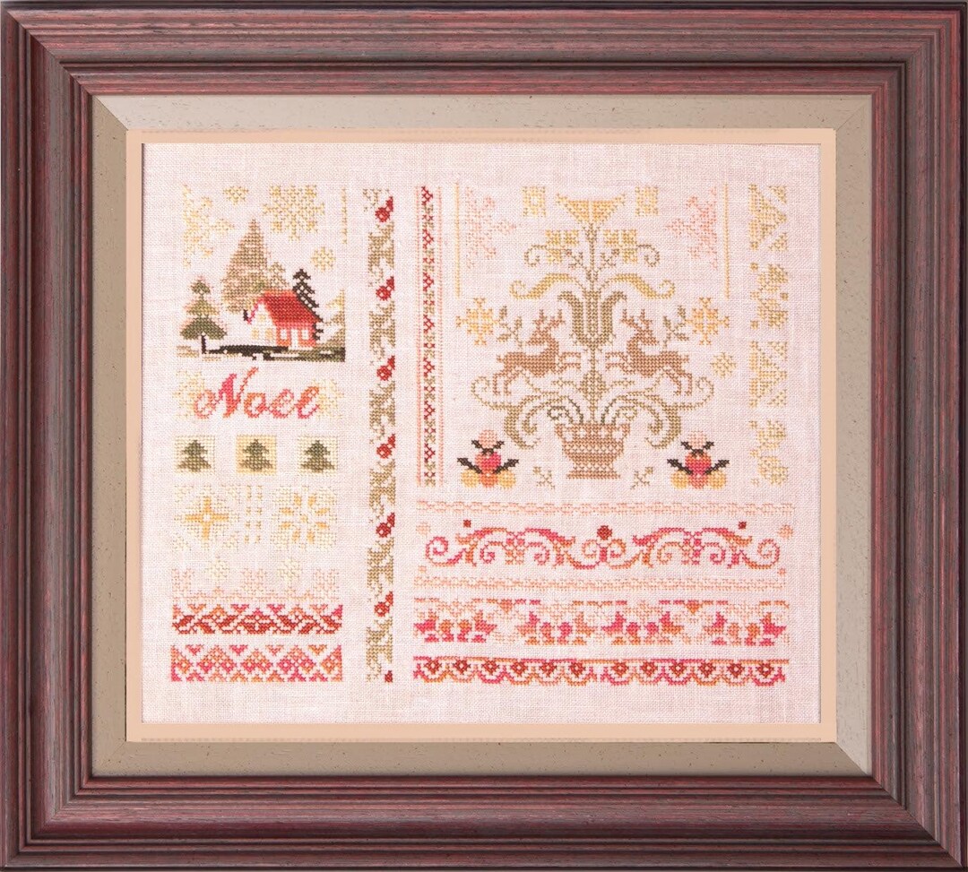 Noel Band Sampler - Samplers and Primitives - Cross Stitch Pattern - Etsy