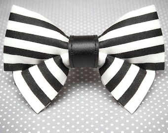 BeetleJuice Striped Bow Tie