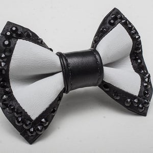 Black Crystal Bow Tie