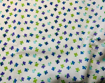 Fabric package - cotton white with floral pattern