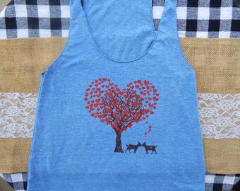 Goat Love • Triblend Racerback Tank • Goat Design • Goat Love • Goats • Farm Life