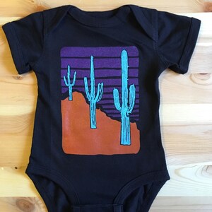 Three Saguaros • Baby Bodysuit • Saguaro Print • Cactus Design • Retro Design • Baby Shower Gift • Gender Neutral Baby