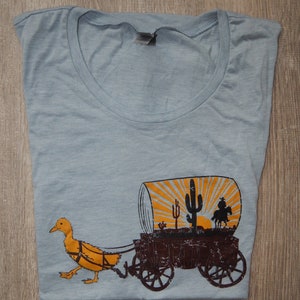 Damen Ente Wagen Festival Muskeltank, Größe S-XL-Stonewash Denim