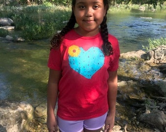 Cactus Heart • Kids T Shirt • Heart Desgin • Cactus Design • Love Shirt • Cactus Heart