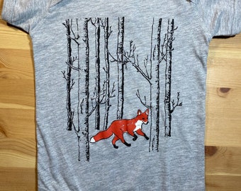 Fox • Infant Bodysuit • Fox in the Woods • Aspen • Forest • Fox One piece • What does the Fox Say • Baby shower gift