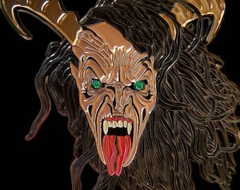 Traditional German KRAMPUS Perchten Enamel Pin