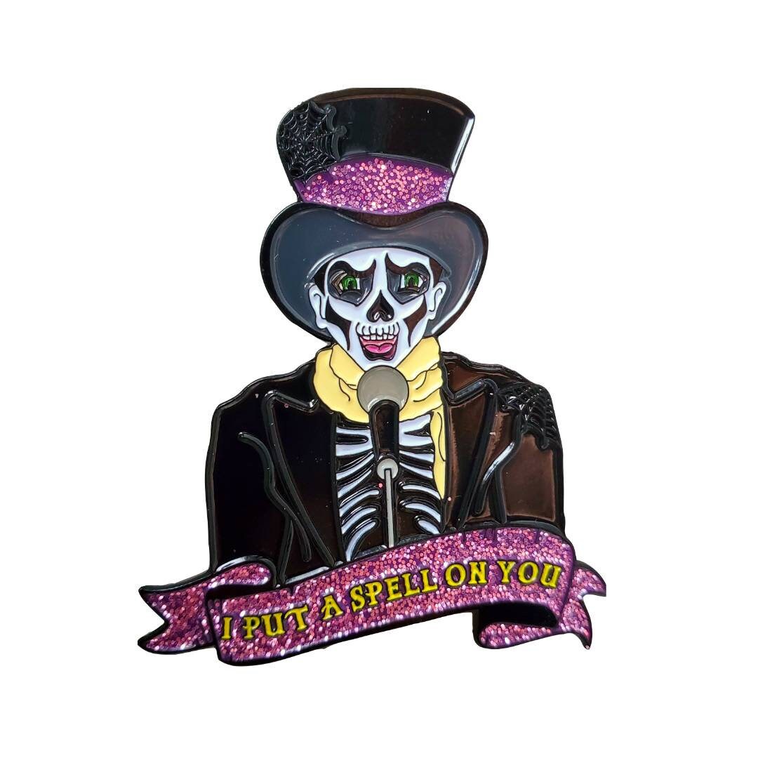 Skeleton Singer HOCUS POCUS I Put A Spell on You Enamel Pin - Etsy
