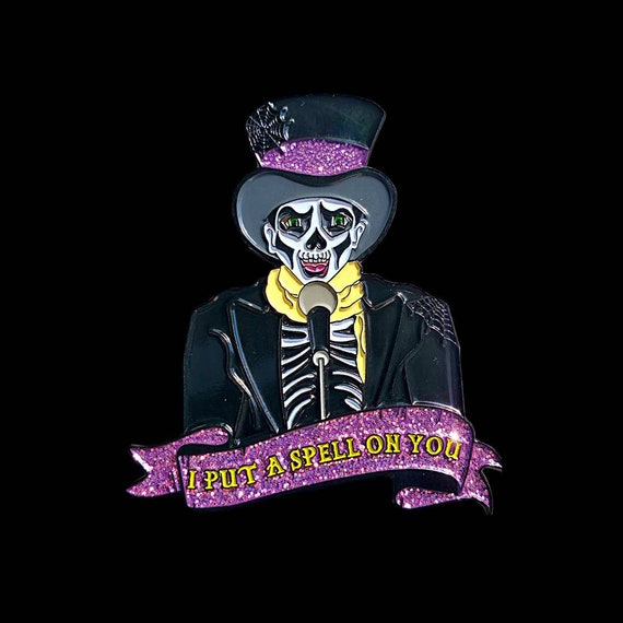 Skeleton Singer Hocus Pocus I Put A Spell On You Enamel Pin Etsy