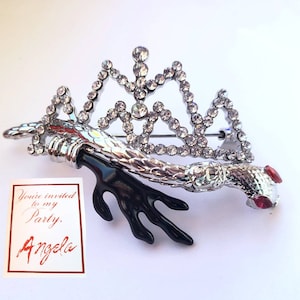ANGELA&#39;S TIARA Replica Rhinestone Brooch • Night of the Demons