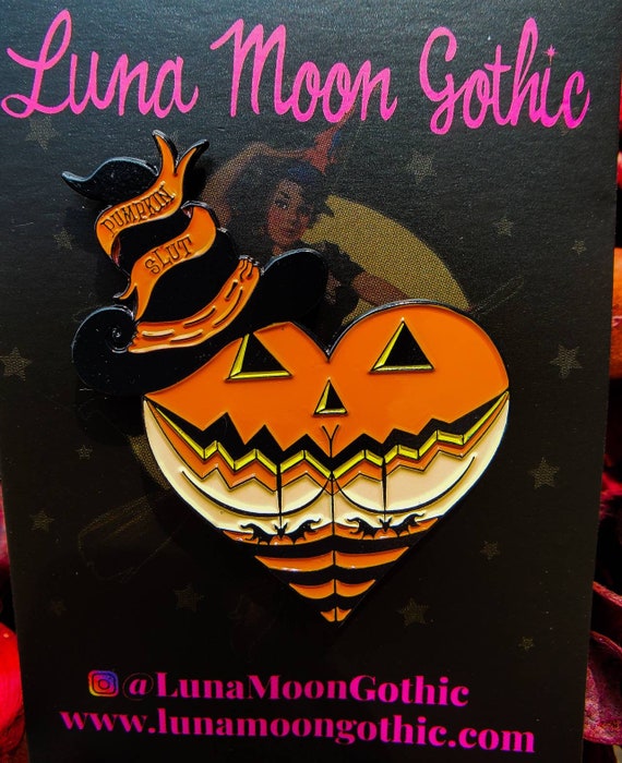 Pumpkin Slut Booty Halloween Enamel Pin - Etsy