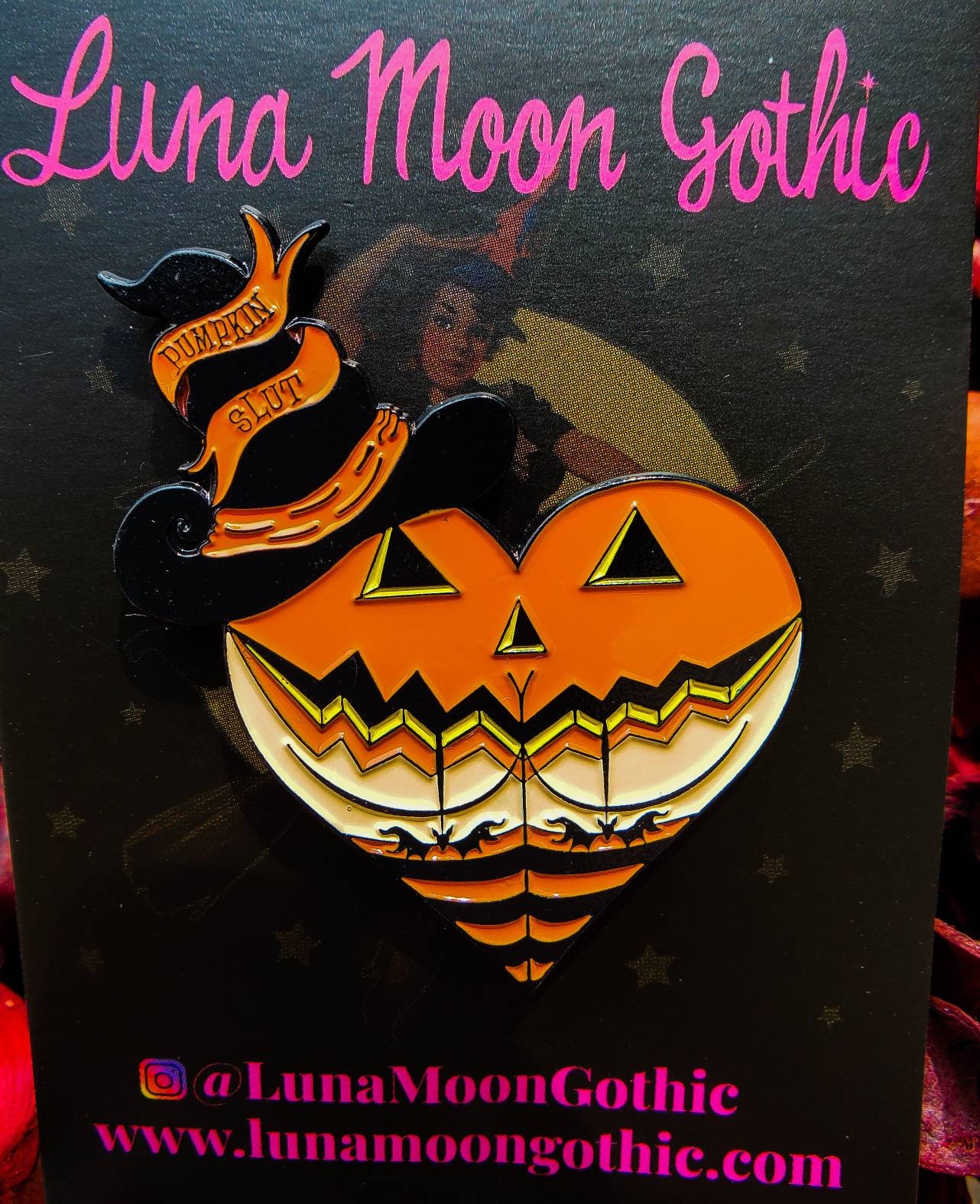 交渉中⚠️#764Ｂ②TINYボタン　Halloween / SOLBET　２袋 Pumpkin Enamel Pin, Gothic Witchy Accessory | Metal Badge | 2 Inch