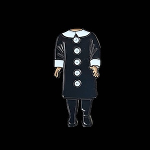 WEDNESDAY ADDAMS Headless Doll Marie Antoinette Enamel Pin