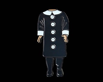 WEDNESDAY ADDAMS Headless Doll Marie Antoinette Enamel Pin