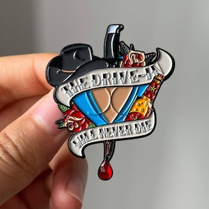 The Drive-In Will Never Die • JOE BOB BRIGGS • Sailor Jerry Style Enamel Pin
