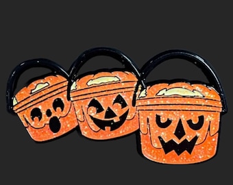 Retro Halloween Happy Meal Buckets Enamel Pin