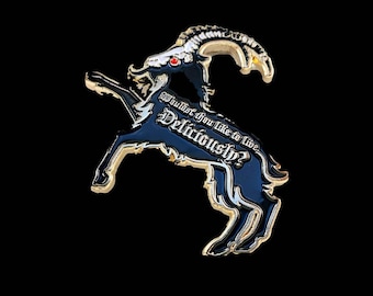 BLACK PHILLIP "Wouldst Though Like To Live Deliciously" Enamel Pin
