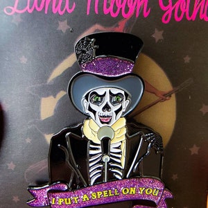 Skeleton Singer HOCUS POCUS I Put A Spell on You Enamel Pin - Etsy