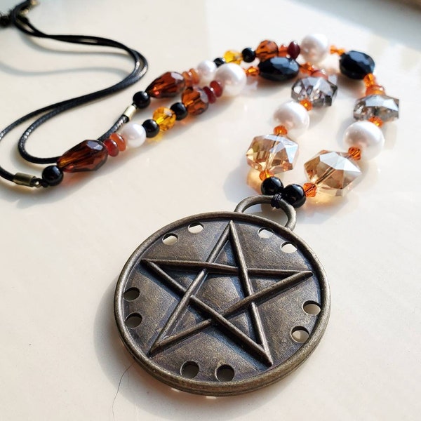 Halloweentown MARNIE CROMWELL replica pentagram ketting • Gemaakt in Salem, MA