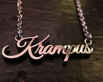 KRAMPUS Scroll Pendant Necklace