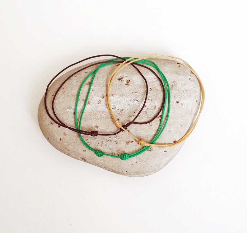 Mens adjustable thin string bracelet Waterproof surfer Etsy