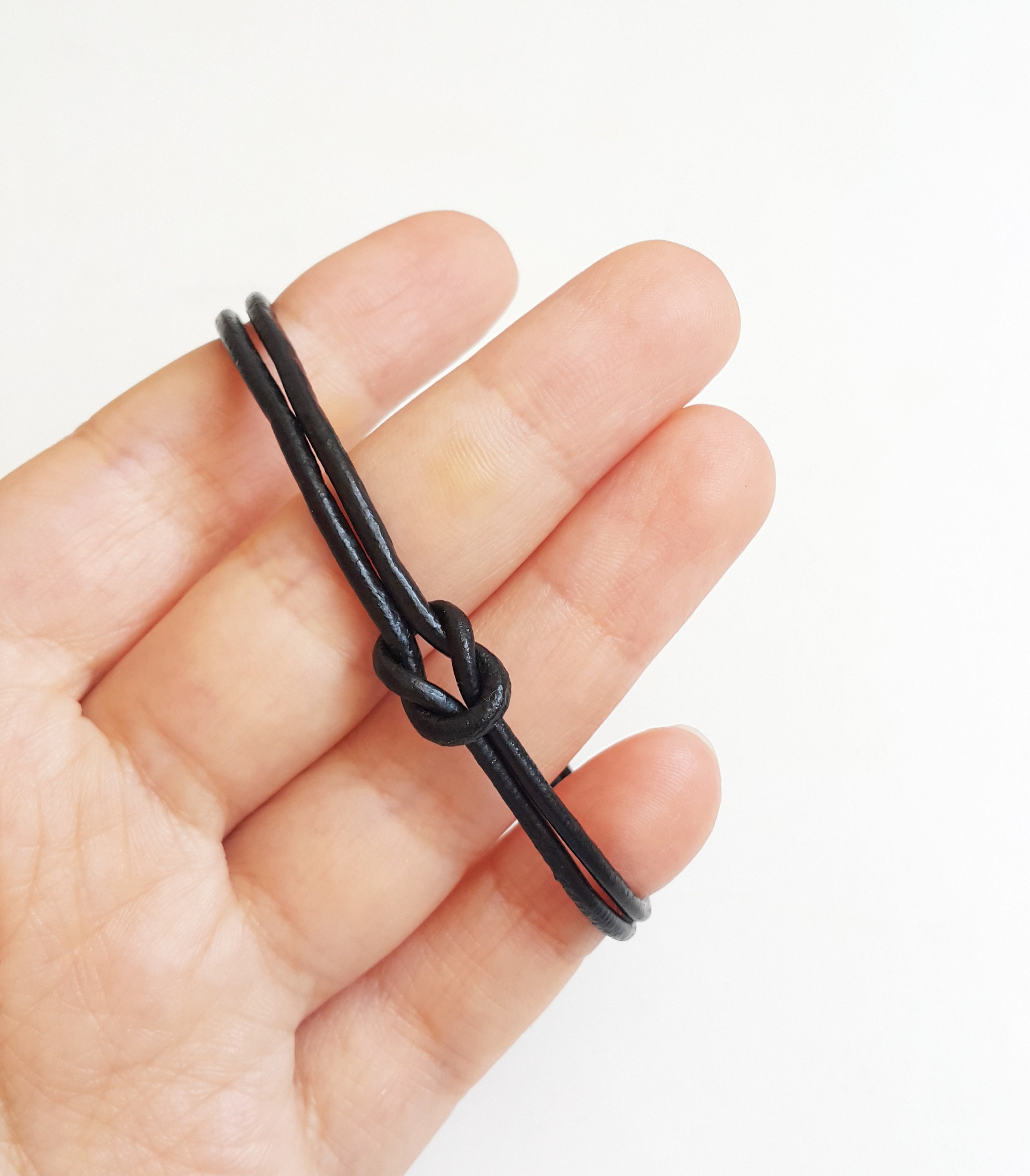 Mens Leather Bracelet Men's Knot Bracelet Celtic Etsy