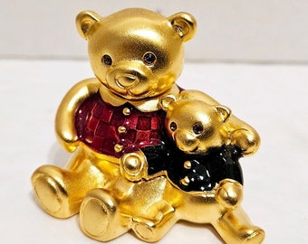 Vintage Estee Lauder Powder Compact: Gold & Mother of Pearl Pocket