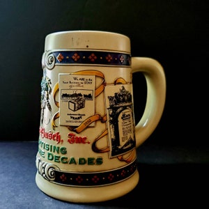 Vintage Ceramarte Anheuser Busch Beer Stein: 1918-1932 Collector&#39;s Series