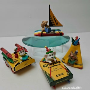 Vintage Crayola Crayon Christmas Tree Ornaments Hallmark Keepsake Holiday  Decorations Crayola Series Bright Moving Colors Choose your faves