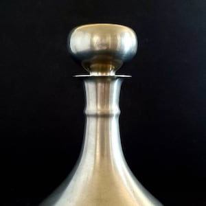 Décanteur de navires en étain anglais vintage Lunt moderne orfèvres