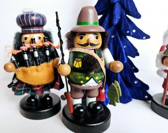 Vintage Christmas Chubby Wooden Nutcrackers Holiday Living Set of 4 Wooden Nutcracker Figurines