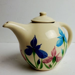 Vintage Emerson Creek Pottery Bedford VA &quot;Iris&quot; Teapot
