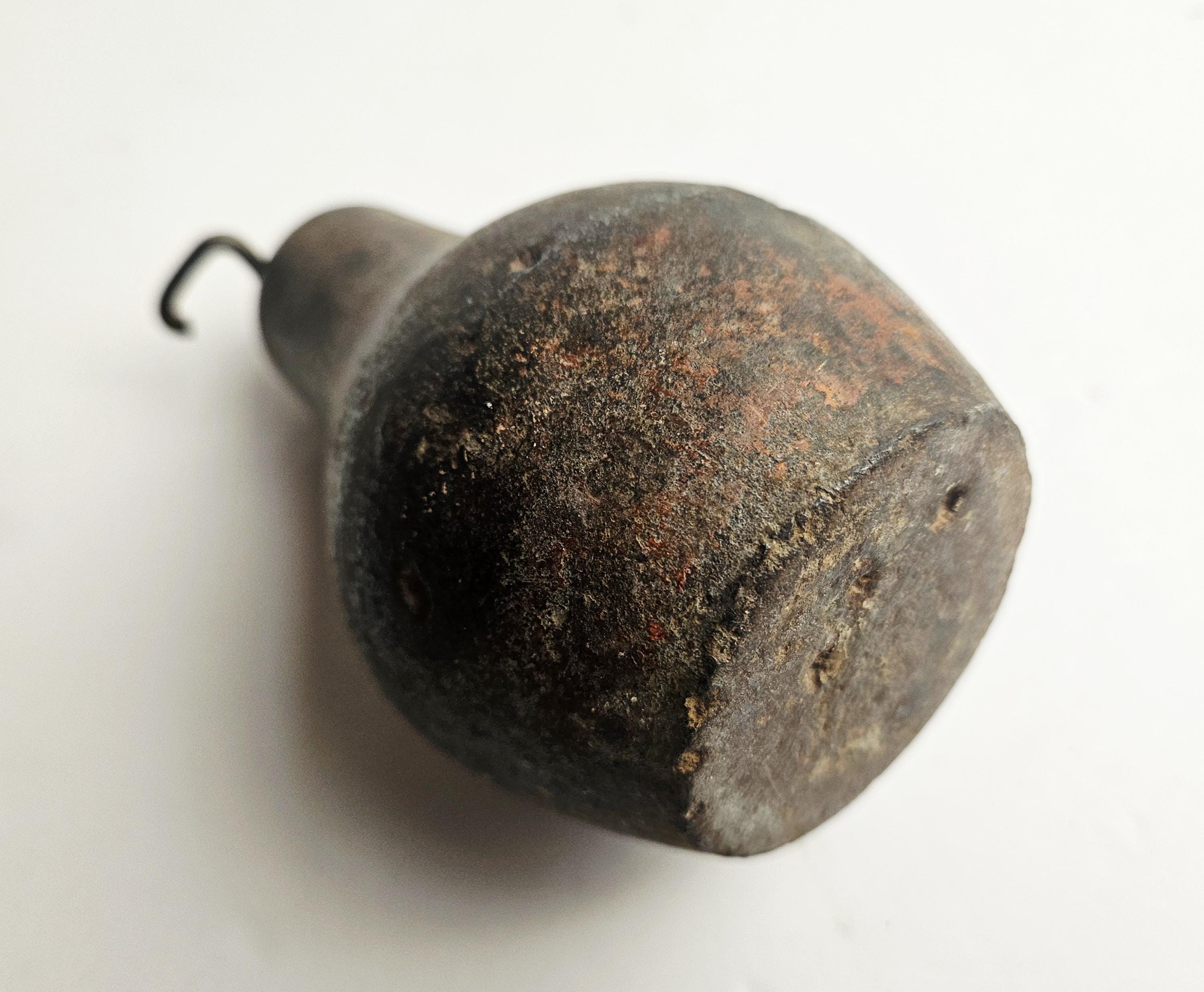 Paperweight Rustic Antique, Pear-shaped Cast Iron Plumb Bob/scale Weight Primitive Rustic ...