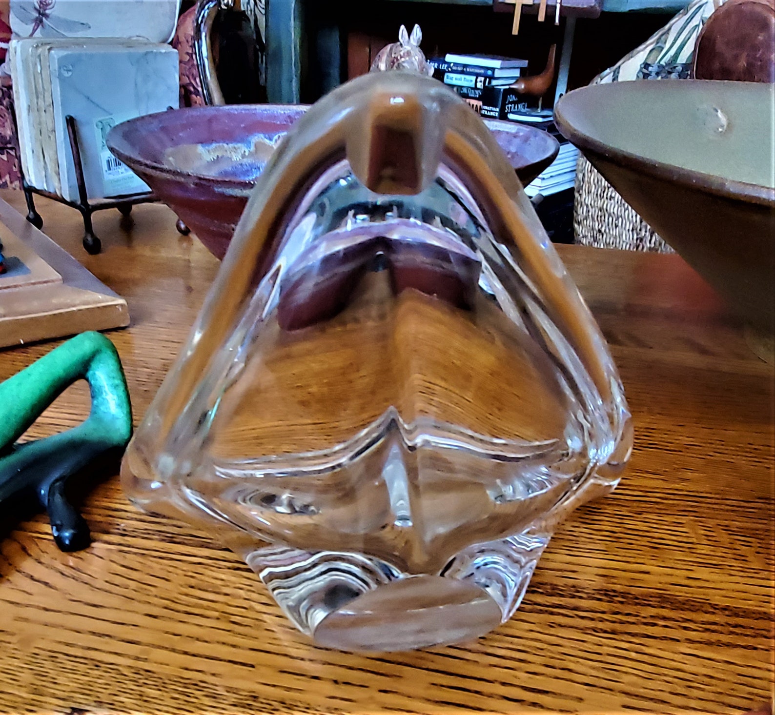 Vintage Large French Crystal Ashtray Signed Daum France Etsy