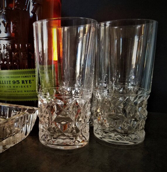 Vintage Luminarc Sancy Highball Crystal Cocktail Glass S/4 Etsy