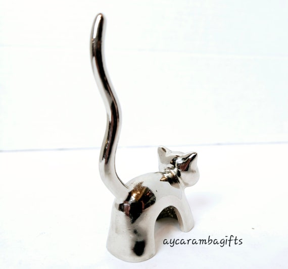 Stainless Steel Kitty Cat Ring Holder - image 4