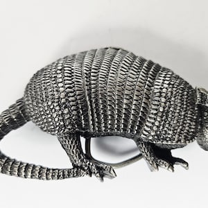 Vintage Bergamot Brass Works Armadillo Belt Buckle c1980 Made in USA Texas Armadillo Buckle