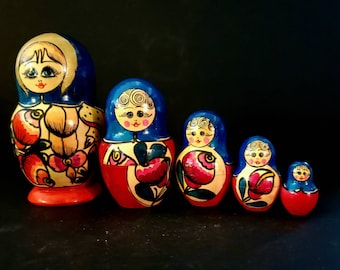 Vintage Russische Matroschka Nistpuppe