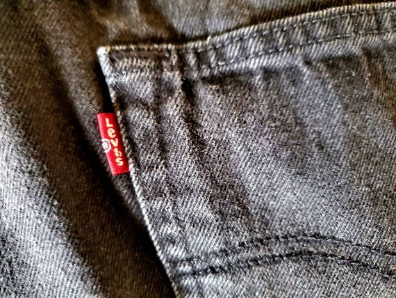 Men's Black Levis Classic 501 Button Fly Jean 40 … - image 4