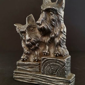 Plaque vintage En étain Scottish Terrier