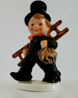 Vintage 1950s Goebel Hummel Chimney Sweep Figurine TMK-2 Full Bee