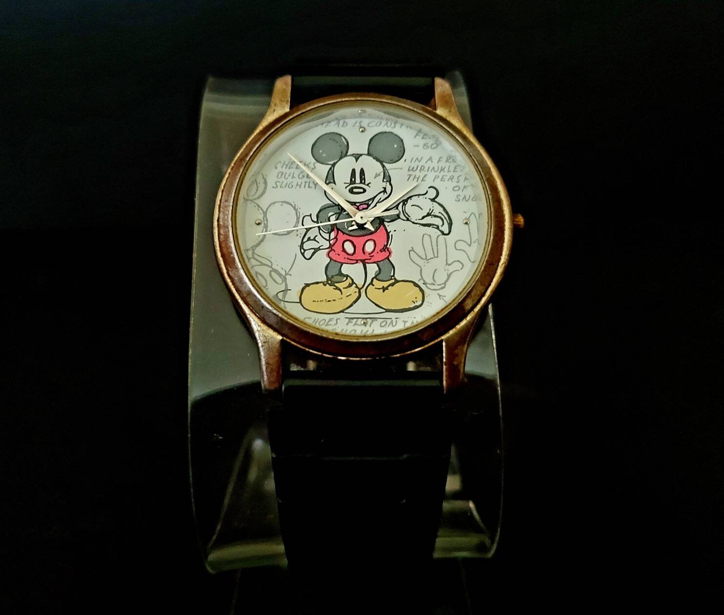 Vintage Disney's Character Study Watch Collection Mickey - Etsy