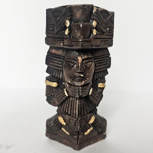 Vintage Handcarved Wooden Aztec/Mayan Totem